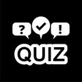 Quiz icon on dark background