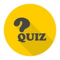 Quiz icon with long shadow