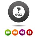 Quiz icon. Questions and answers game symbol sign. Web Button. Royalty Free Stock Photo