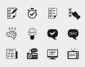 Quiz icon set Royalty Free Stock Photo