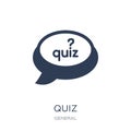 quiz icon. Trendy flat vector quiz icon on white background from Royalty Free Stock Photo