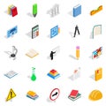 Quiz icons set, isometric style Royalty Free Stock Photo