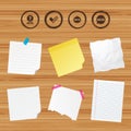 Quiz icons. Speech bubble with check mark symbol. Royalty Free Stock Photo