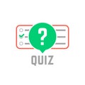 Quiz logo with exam test