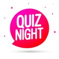 Quiz Night, banner design template Royalty Free Stock Photo