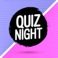 Quiz Night, banner design template Royalty Free Stock Photo