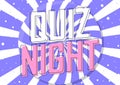 Quiz Night, banner design template Royalty Free Stock Photo