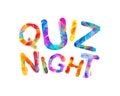 Quiz night. Word of triangular letters