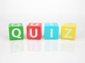 Quiz out of multicolored Letter Dices Royalty Free Stock Photo