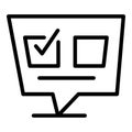 Quiz question icon, outline style