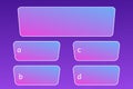 Quiz question interface game menu, show answer trivia template background. Multiple choice frame, button. Bar ui Royalty Free Stock Photo