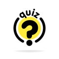 Quiz with question mark sign icon. Questions and answers game symbol. Classic flat quiz icon. Vector