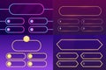 Quiz question set interface game menu, show answer trivia template background. Multiple choice frame, button. Bar ui Royalty Free Stock Photo