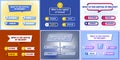 Quiz question template. UI layout for quiz show game with question frame and multiple choice answer options