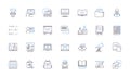 Quiz-questionnaire line icons collection. Survey, Trivia, Assessment, Quizlet, Poll, Test, Evaluation vector and linear