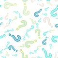 Quiz seamless pattern. Question marks, doubt, faq