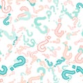 Quiz seamless pattern. Question marks, doubt, faq Royalty Free Stock Photo