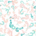 Quiz seamless pattern. Question marks, doubt, faq Royalty Free Stock Photo