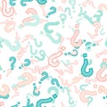 Quiz seamless pattern. Question marks, doubt, faq Royalty Free Stock Photo