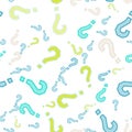 Quiz seamless pattern. Question marks, doubt, faq Royalty Free Stock Photo