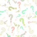 Quiz seamless pattern. Question marks, doubt, faq Royalty Free Stock Photo