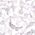 Quiz seamless pattern. Question marks, doubt, faq Royalty Free Stock Photo