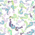 Quiz seamless pattern. Question marks, doubt, faq Royalty Free Stock Photo