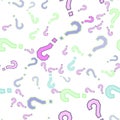 Quiz seamless pattern. Question marks, doubt, faq