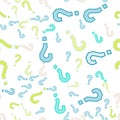 Quiz seamless pattern. Question marks, doubt, faq Royalty Free Stock Photo