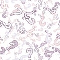 Quiz seamless pattern. Question marks, doubt, faq Royalty Free Stock Photo