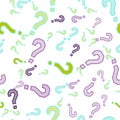 Quiz seamless pattern. Question marks, doubt, faq Royalty Free Stock Photo