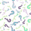 Quiz seamless pattern. Question marks, doubt, faq Royalty Free Stock Photo