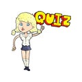 quiz sign cartoon