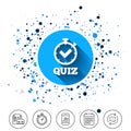 Quiz sign icon. Questions and answers game.