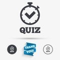 Quiz sign icon. Questions and answers game.