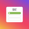 Quiz social media instagram sticker