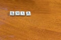 Quiz spelled with game pieces