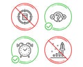 Quiz test, Calculator target and Alarm clock icons set. Development plan sign. Select answer, Audit, Time. Vector