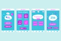 Quiz test lottery millionaire menu template. Quiz game frame. Flat vector illustration