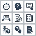 Quiz and Test Related Vector Icons 2