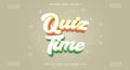 Quiz Time 3d Cartoon Style Editable Text Effect Royalty Free Stock Photo
