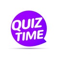 Quiz time icon concept. Vector sign ask game competition