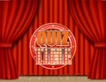 Quiz time retro vector banner poster design template