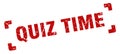 quiz time stamp. square grunge sign isolated on white background Royalty Free Stock Photo