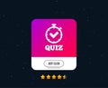 Quiz sign icon. Questions and answers game. Vector Royalty Free Stock Photo