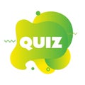 Quiz vector logo isolate on white, questionnaire icon, poll sign, flat bubble speech symbols