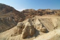 Qumeran Caves by The Dead Sea Royalty Free Stock Photo