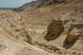 Qumran Cave with the dead sea