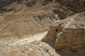 Qumran Cave with the dead sea