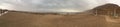 Qumran National Park panorama, Israel, on a rainy day